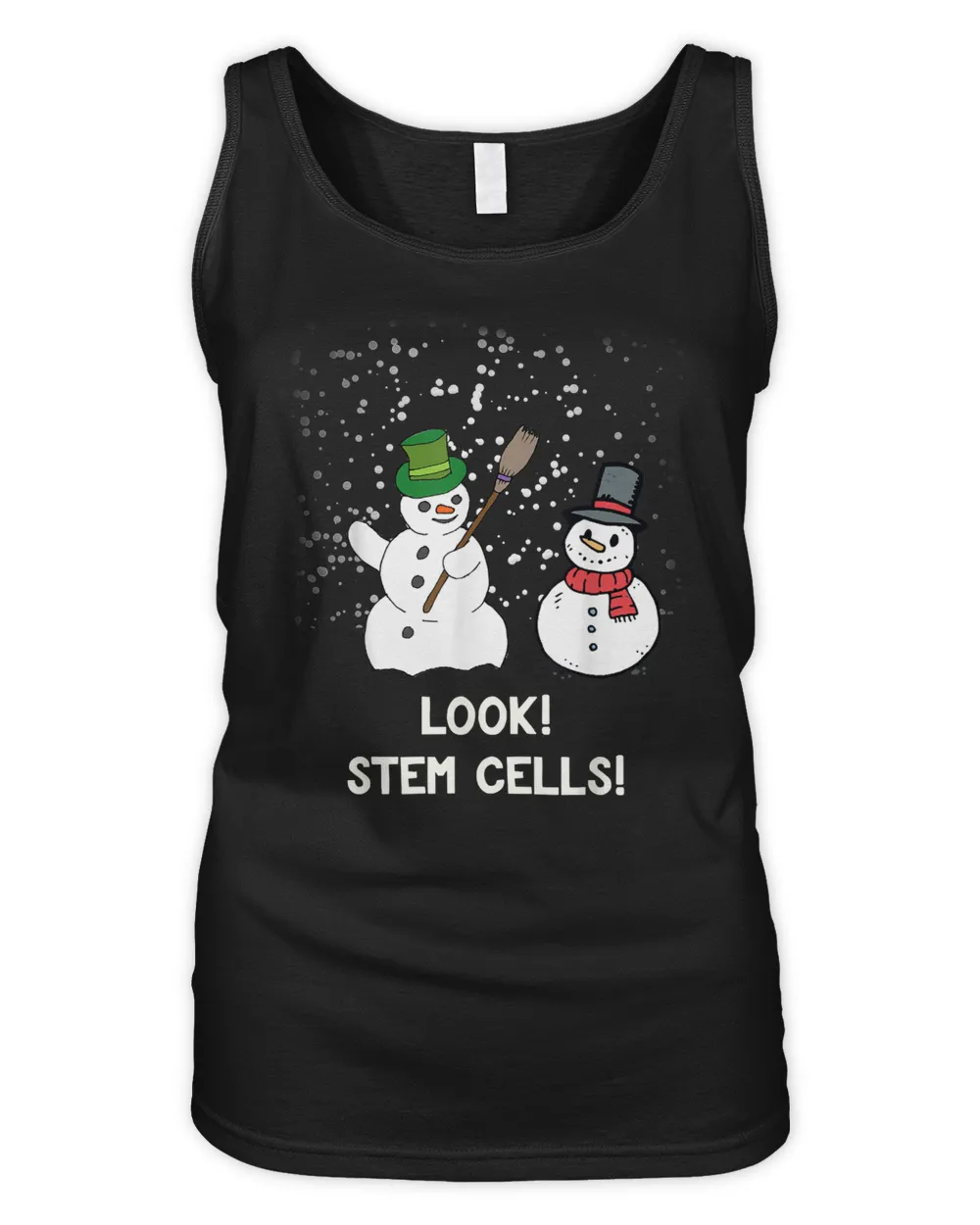 funny biologist christmas gift science snowman stem cells t-shirt