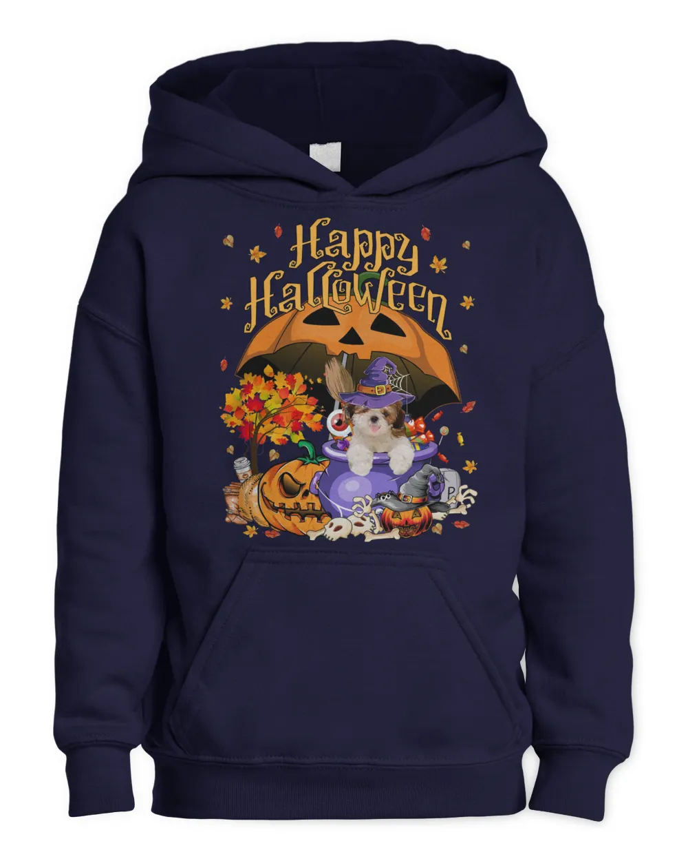 Halloween Autumn Witch Shih Tzu