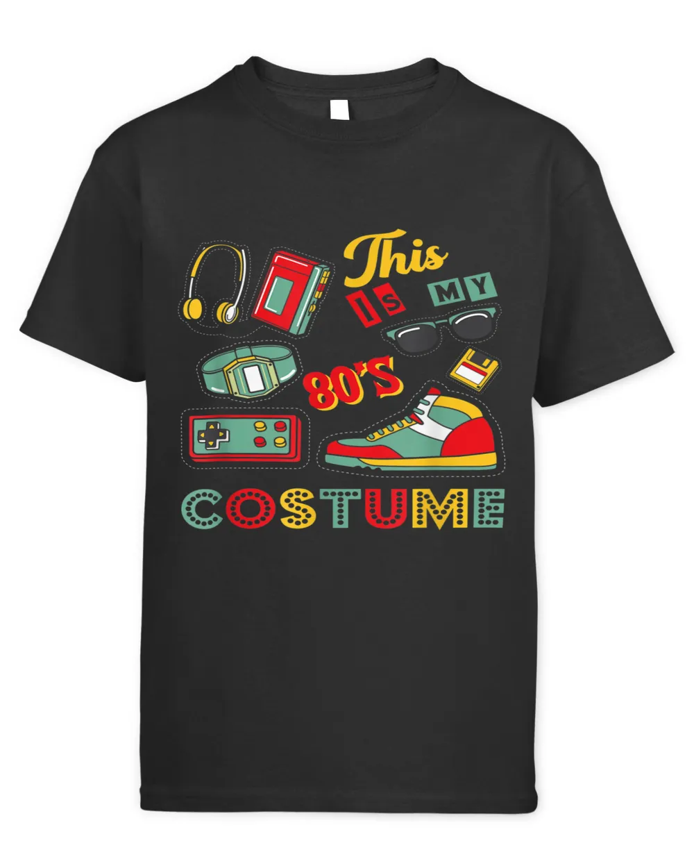 This Is My 80s Costume Shirt 1980s Halloween Retro Vintage