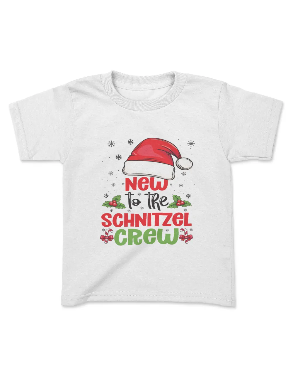 New To The Schnitzel Crew Santa Hat Christmas Funny