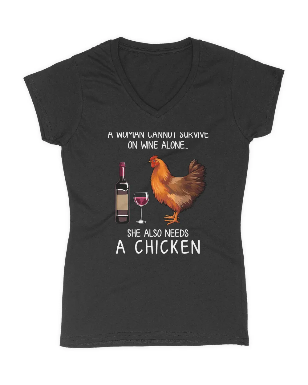 Chicken Funny and wine104 hen rooster