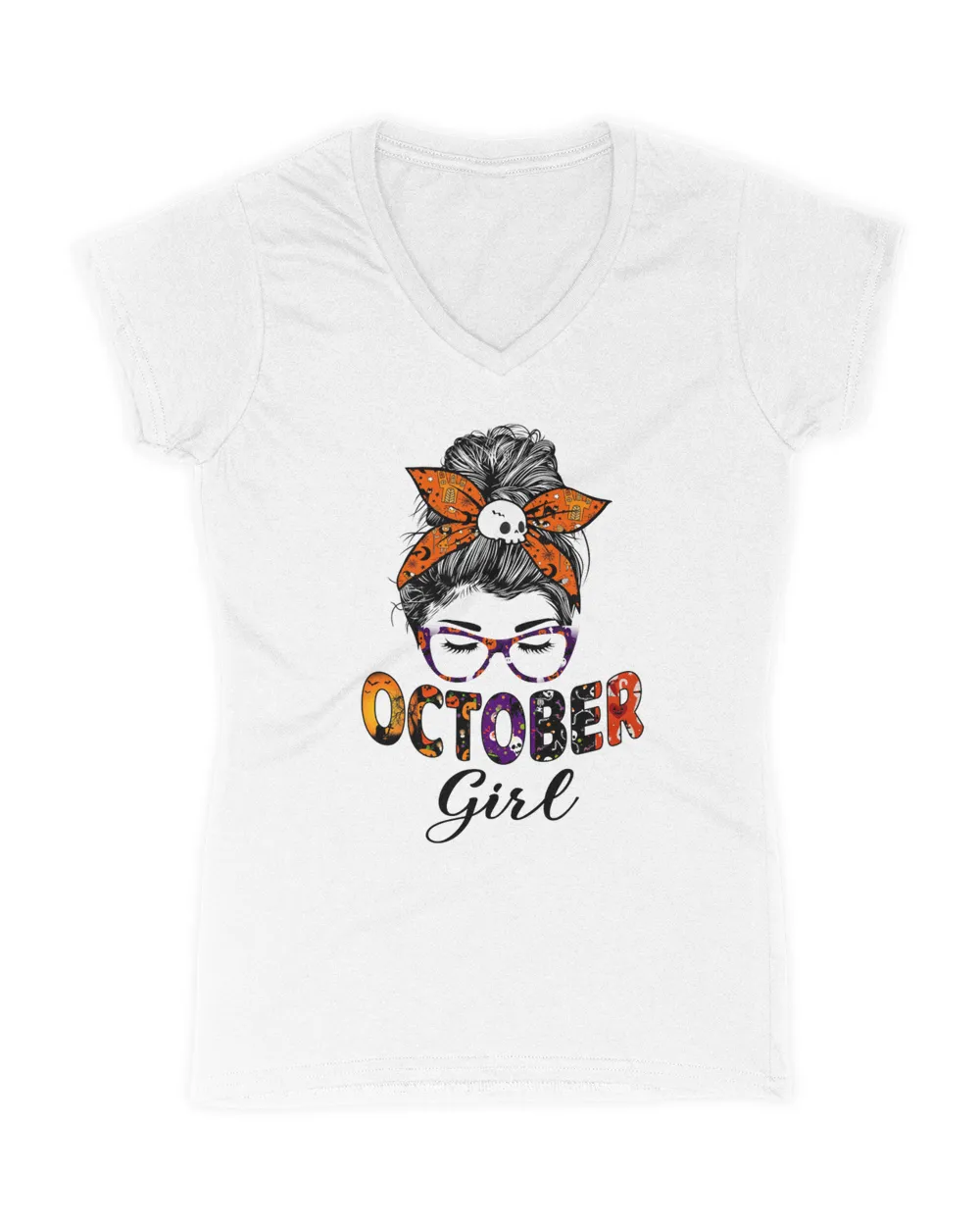 HLWOCT3 Women's V-Neck T-Shirt white s