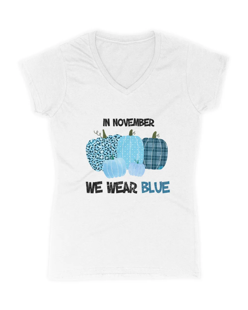 In November We Wear Blue Funny Autumn Pumpkin Men Women