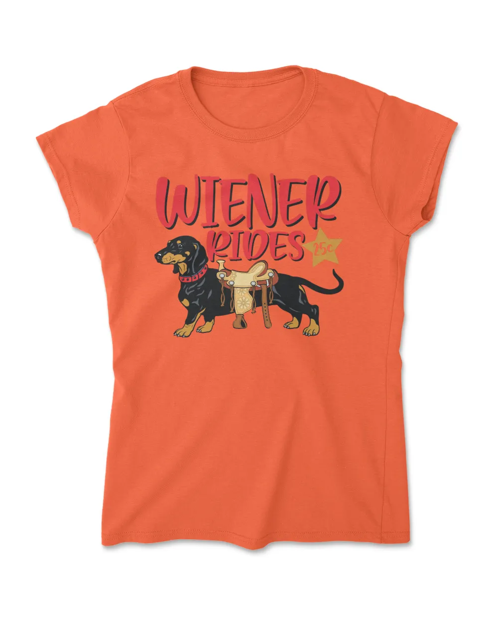 Wiener Rides 25c Funny Dog Dachshund