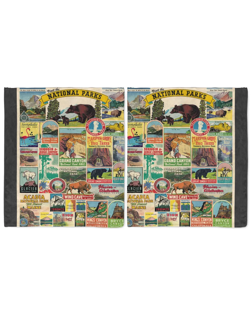 Nationnal Parks Plush Blanket (Printed in the EU)