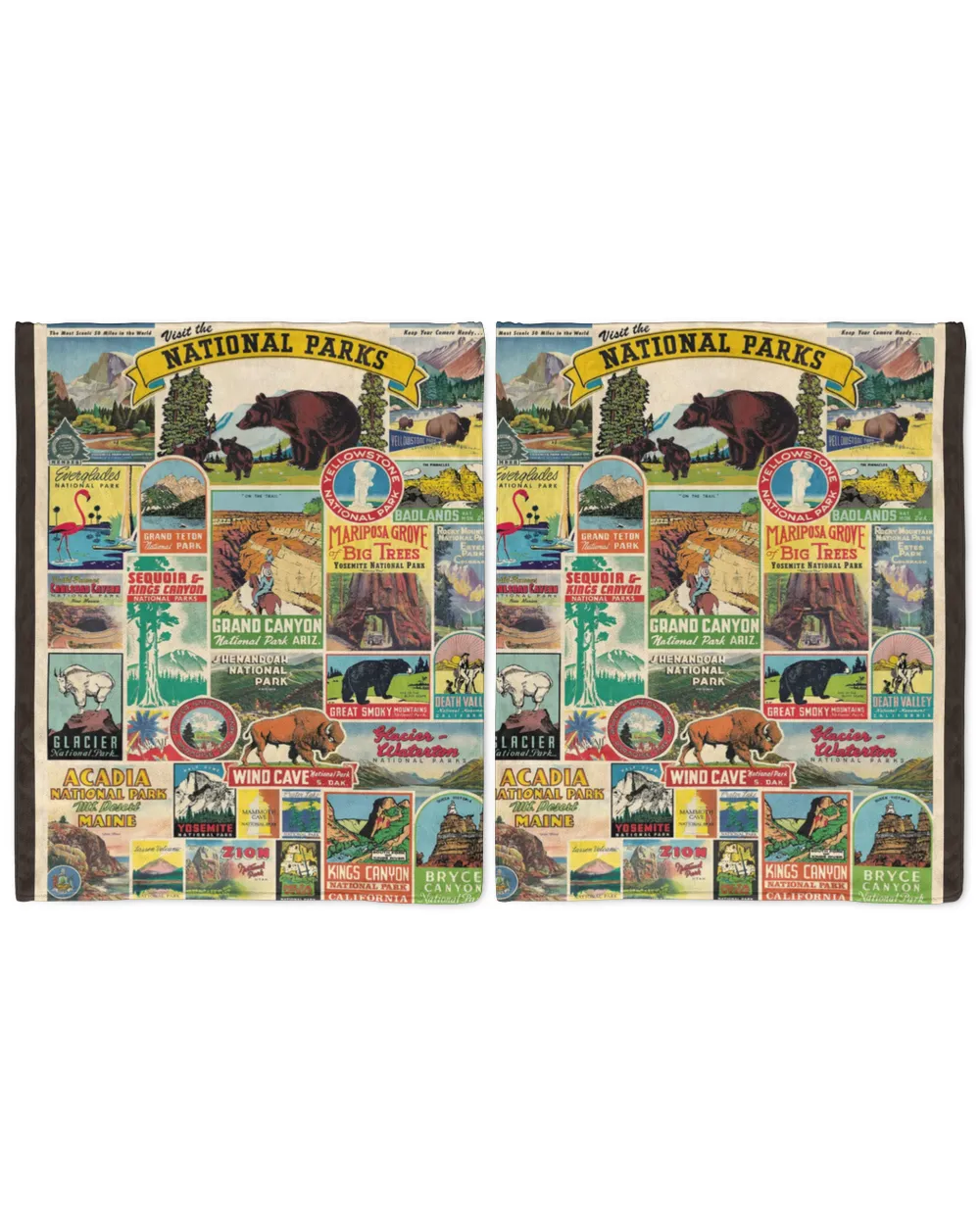 Nationnal Parks Plush Blanket (Printed in the EU)