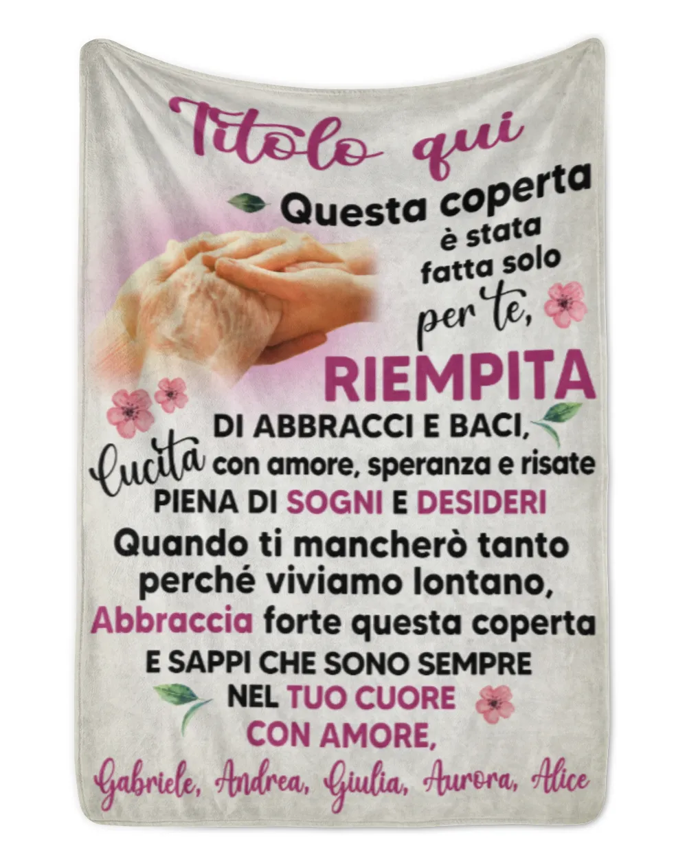 Coperta personalizzata per Nonna Mamma Questa coperta è stata fatta solo per te Couch Blanket (Printed in the EU) white s