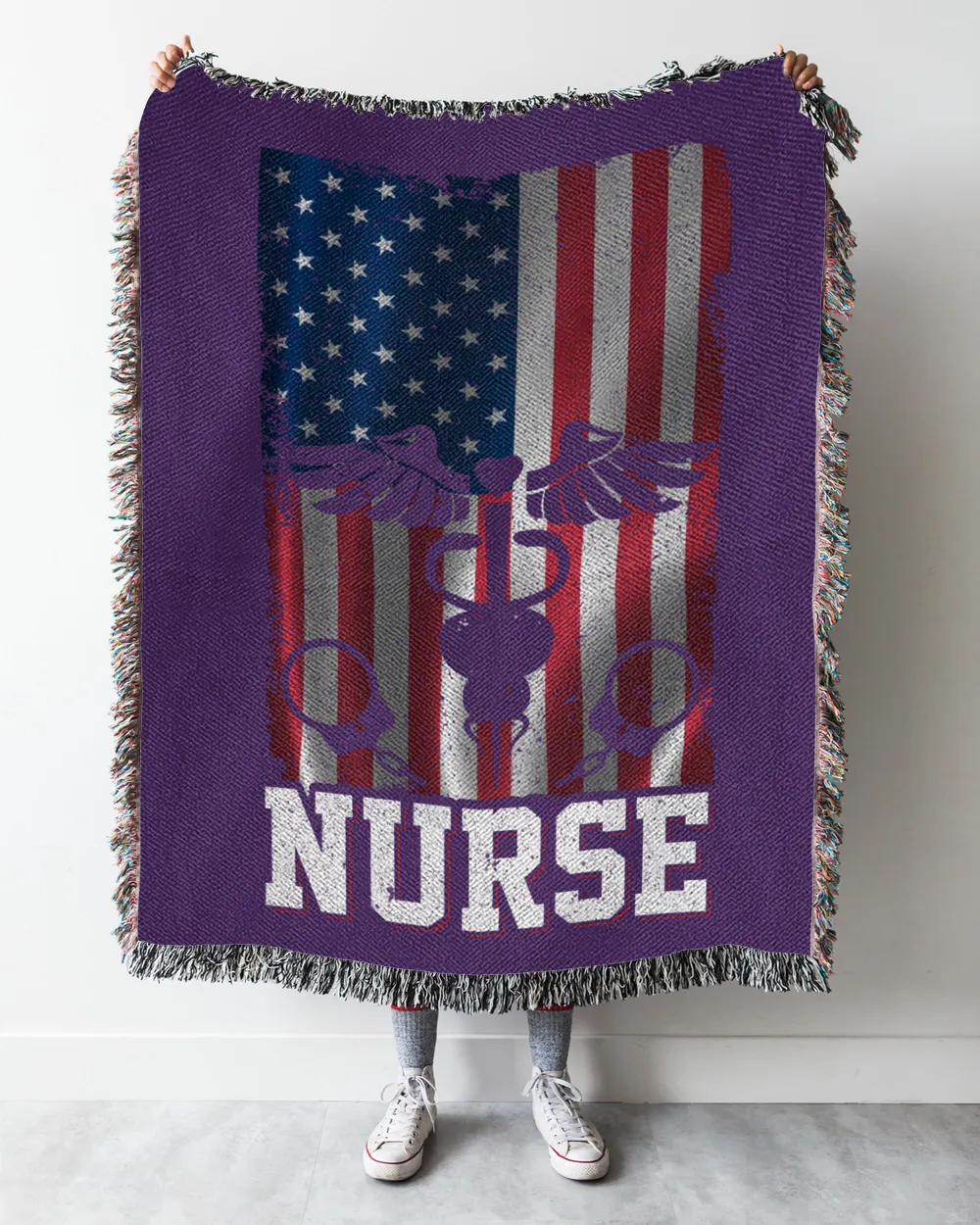 Nurses Equipment With Vintage US Flag