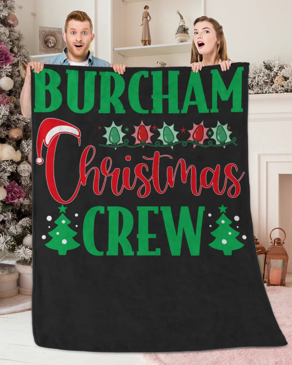BURCHAM-NT-XM11-01 Premium Mink Sherpa Blanket (60x80in) black 60x80in