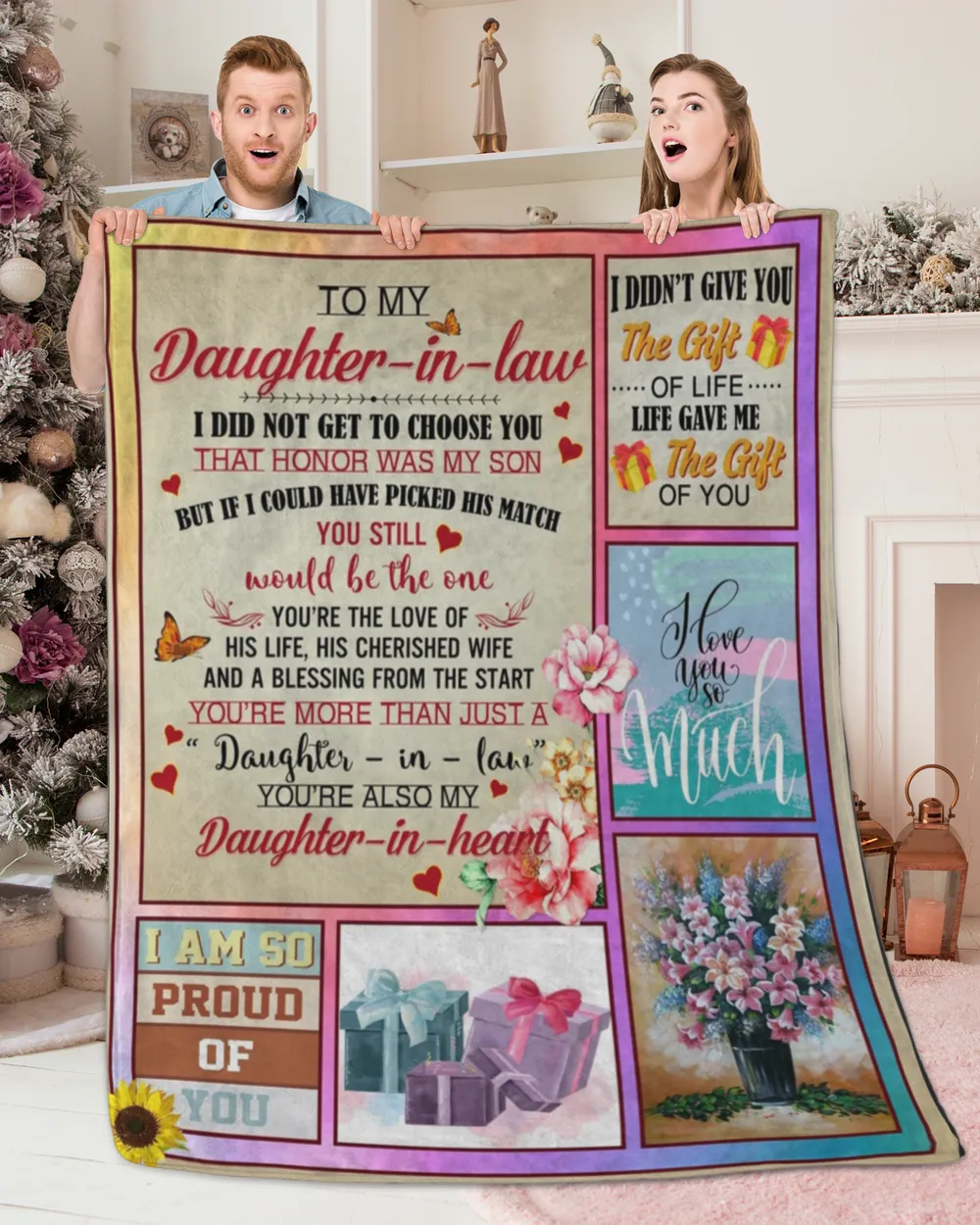 To My Daughter In law I Did Not Get To Choose You That Honor Was My Son's - Daughter In Law Throw Blanket