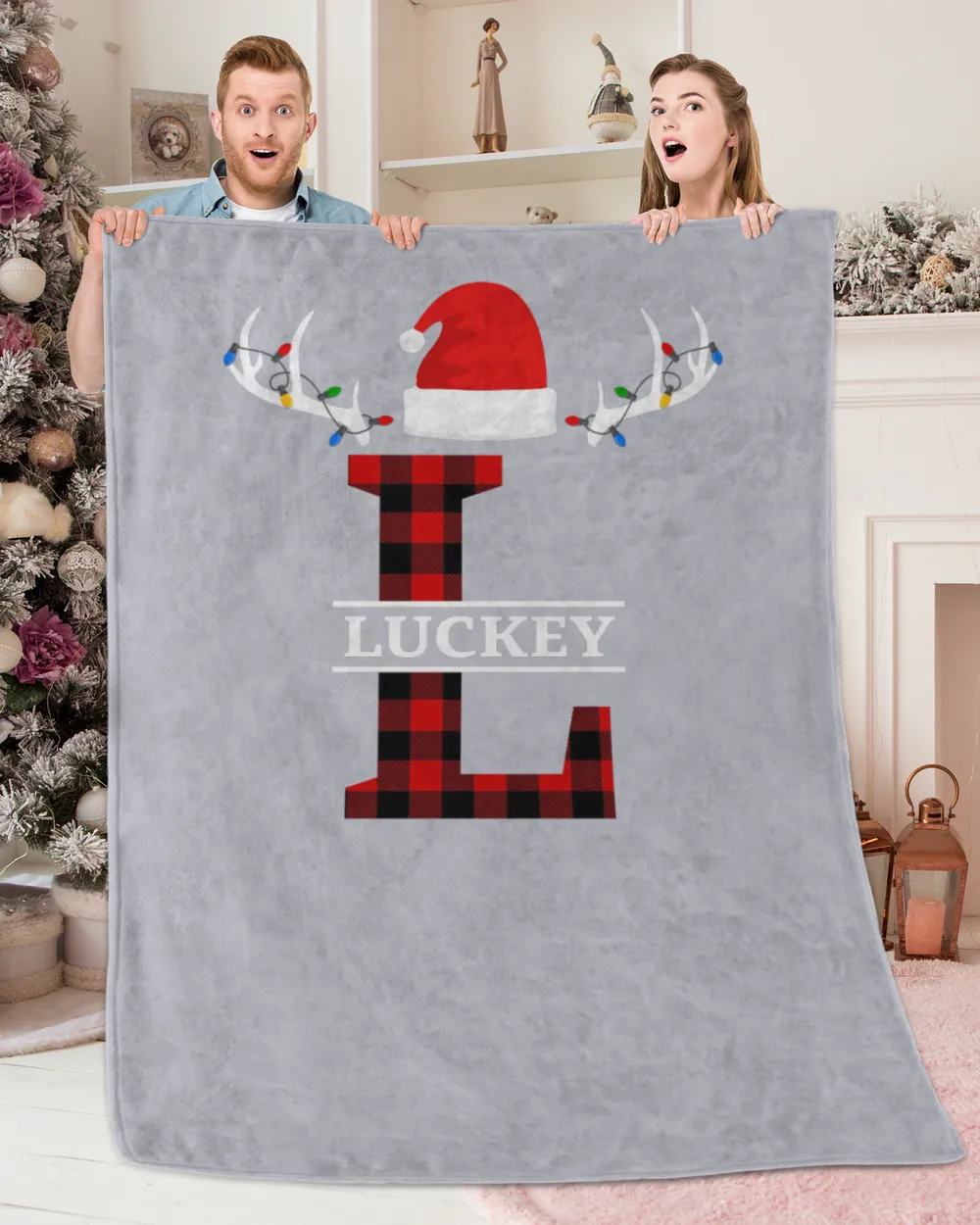 LUCKEY-NT-XM16-01 Premium Mink Sherpa Blanket (60x80in) sport-grey 60x80in