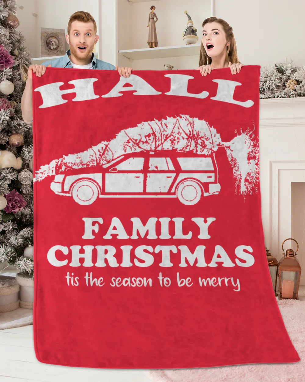 HALL-NT-XM6 Premium Mink Sherpa Blanket (60x80in) red 60x80in