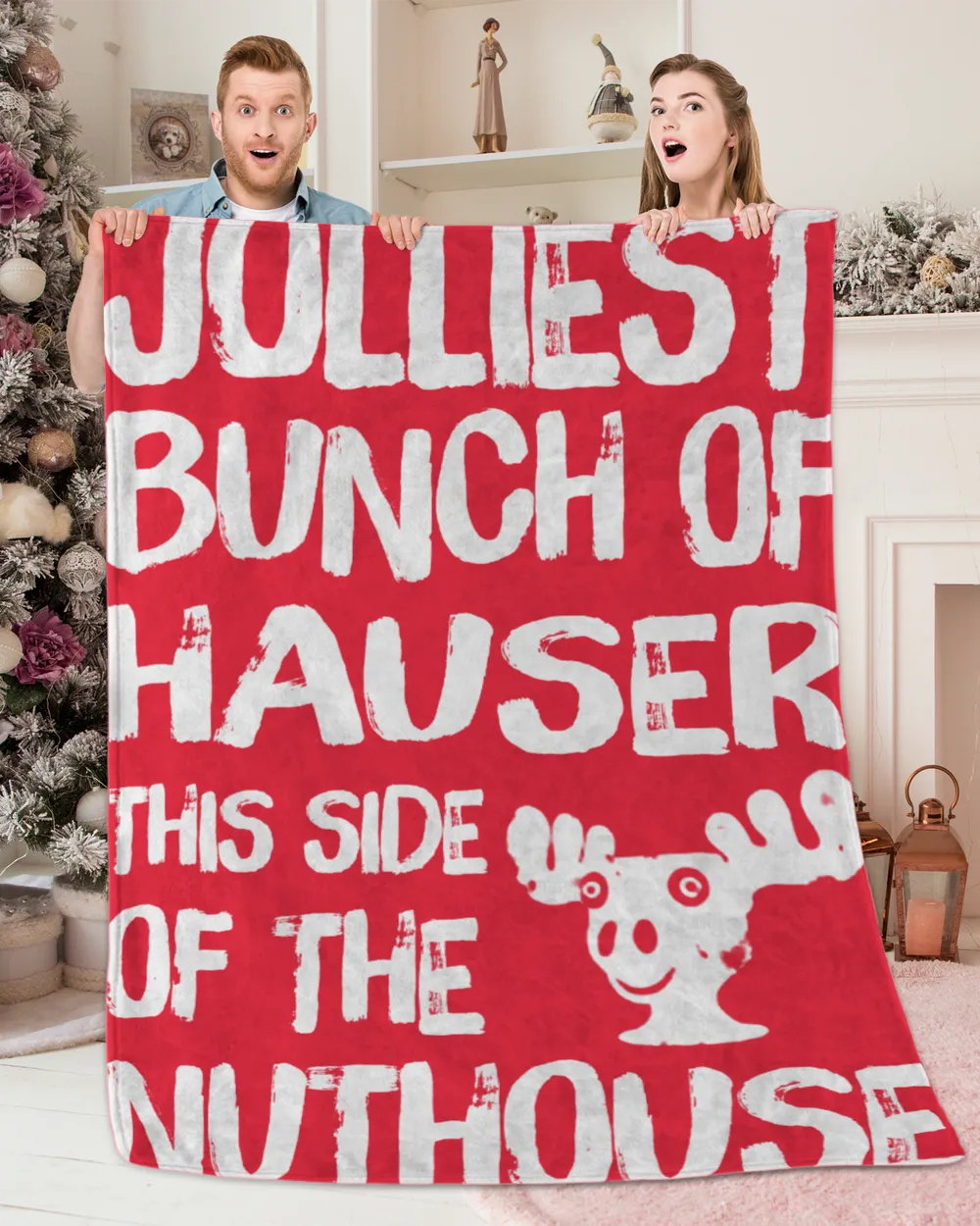 HAUSER-NT-XM14 Premium Mink Sherpa Blanket (60x80in) red 60x80in