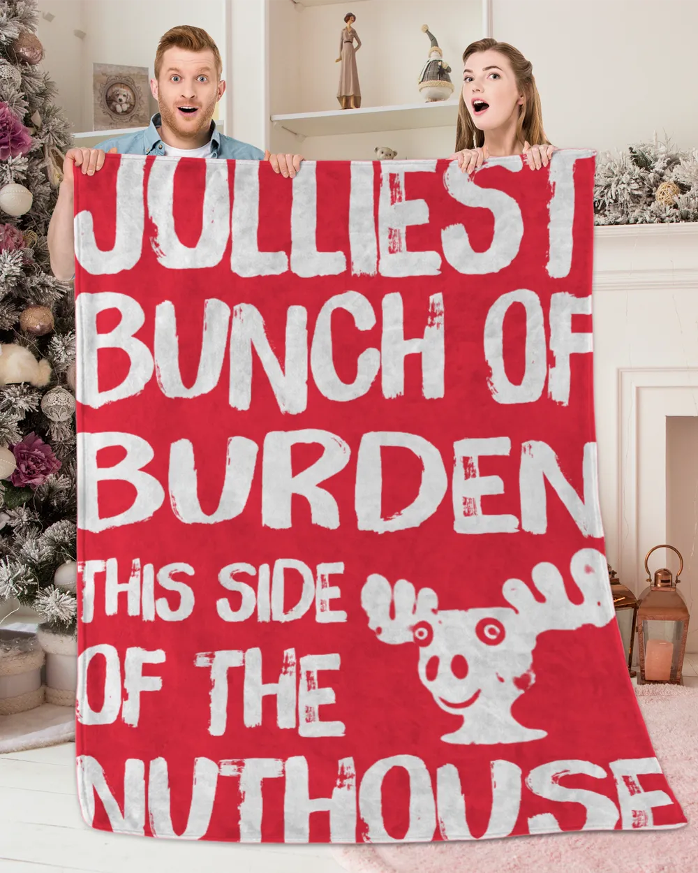 BURDEN-NT-XM14 Premium Mink Sherpa Blanket (60x80in) red 60x80in