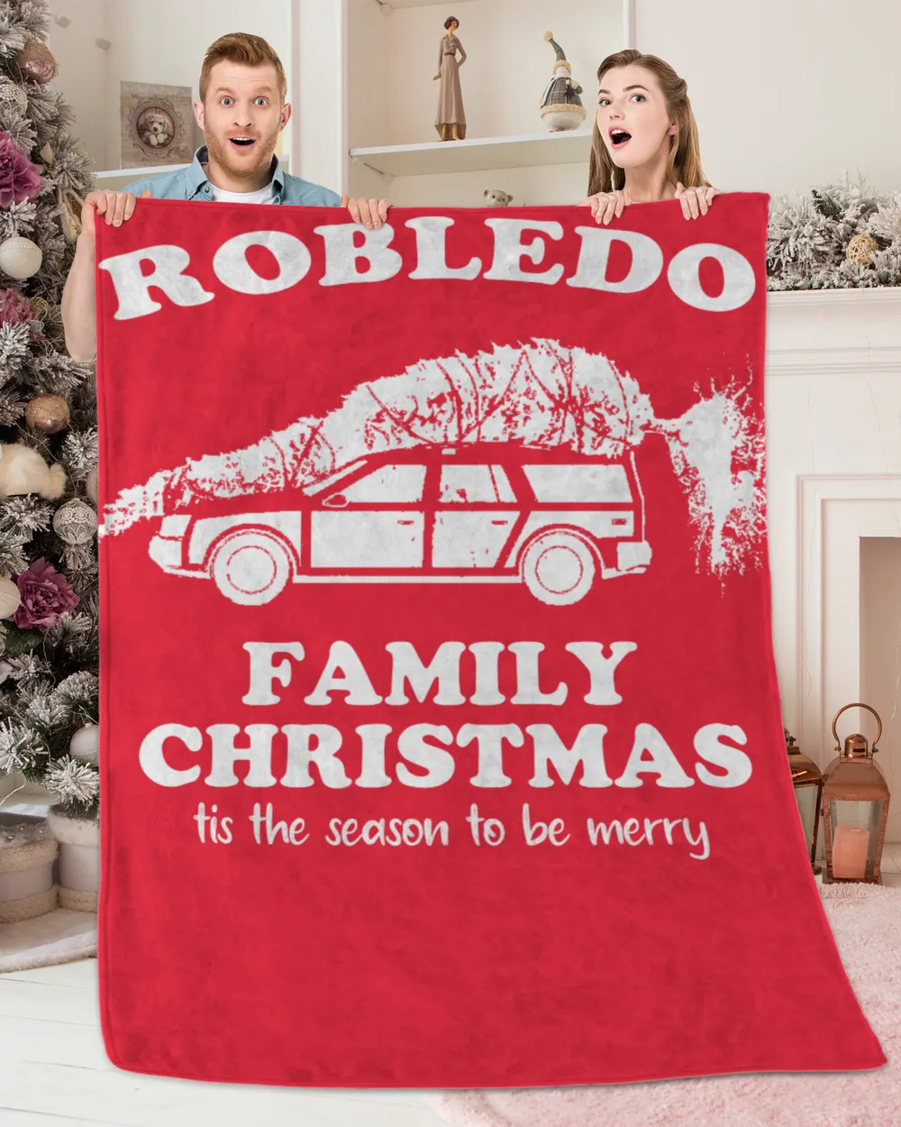 ROBLEDO-NT-XM6 Premium Mink Sherpa Blanket (60x80in) red 60x80in