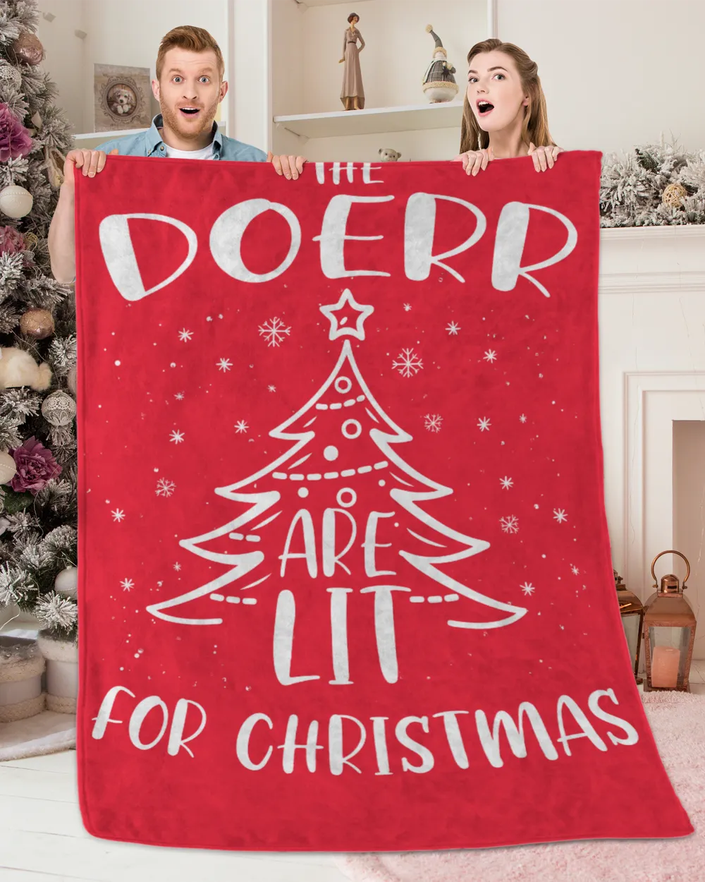 DOERR-NT-XM13-01 Premium Mink Sherpa Blanket (60x80in) red 60x80in