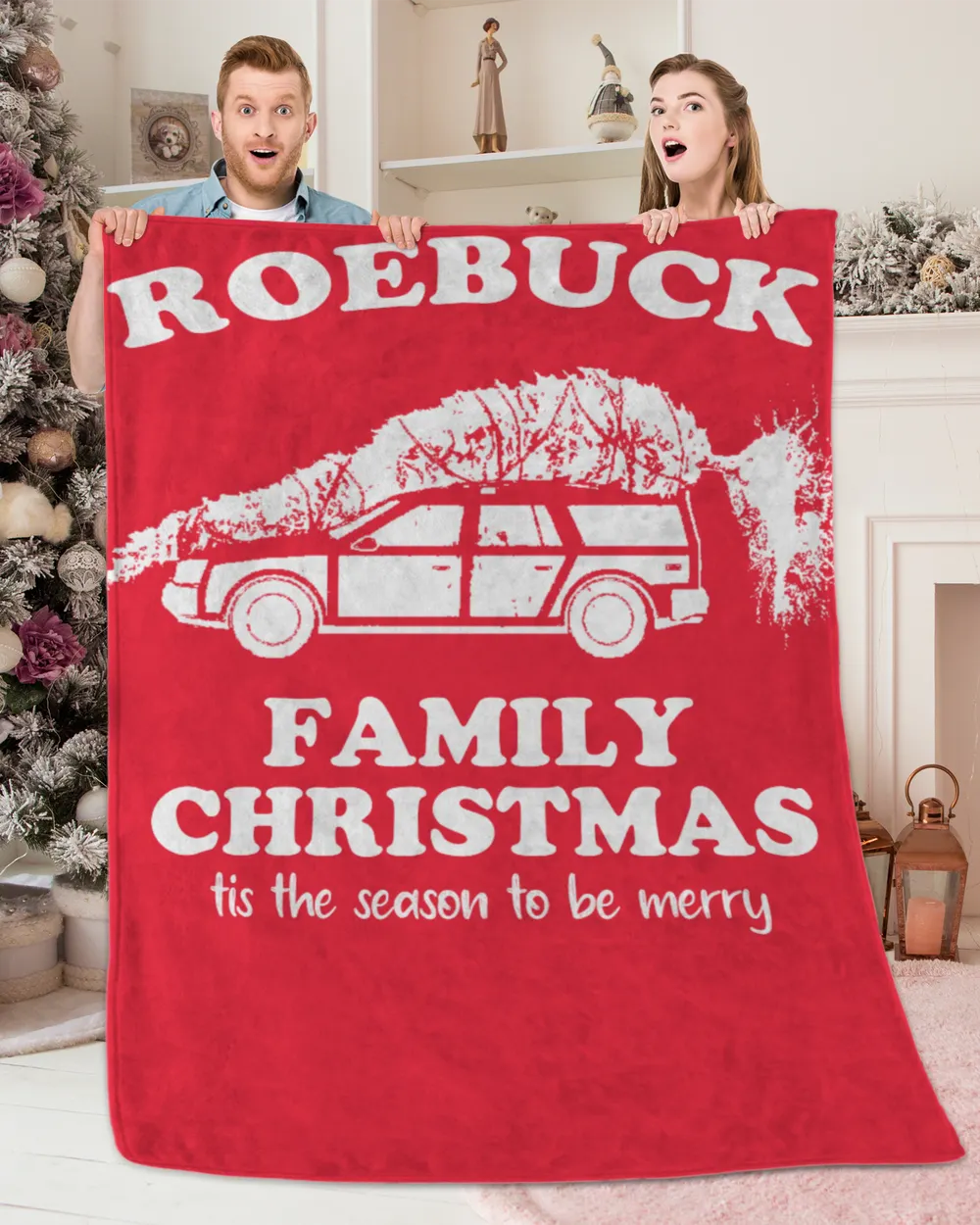 ROEBUCK-NT-XM6-01 Premium Mink Sherpa Blanket (60x80in) red 60x80in