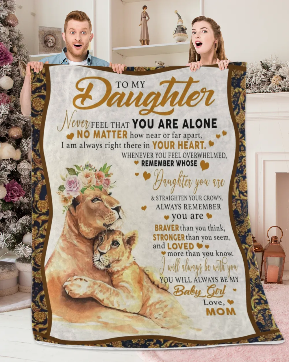 To My Daughter Never Feel That You Are Alone Blanket