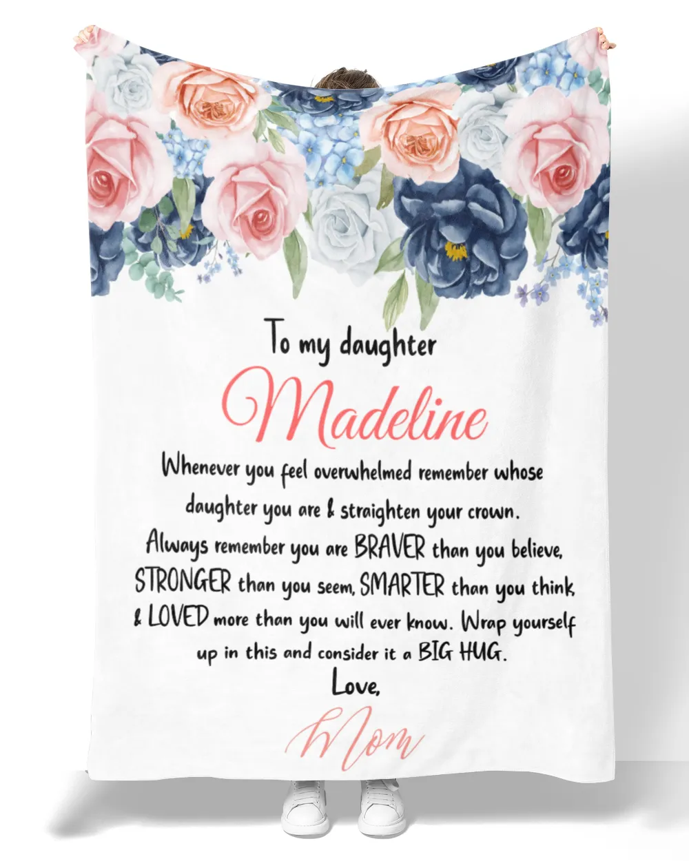 Blanket for Daughter - The Gift from Mother Premium Mink Sherpa Blanket (60x80in) white 60x80in