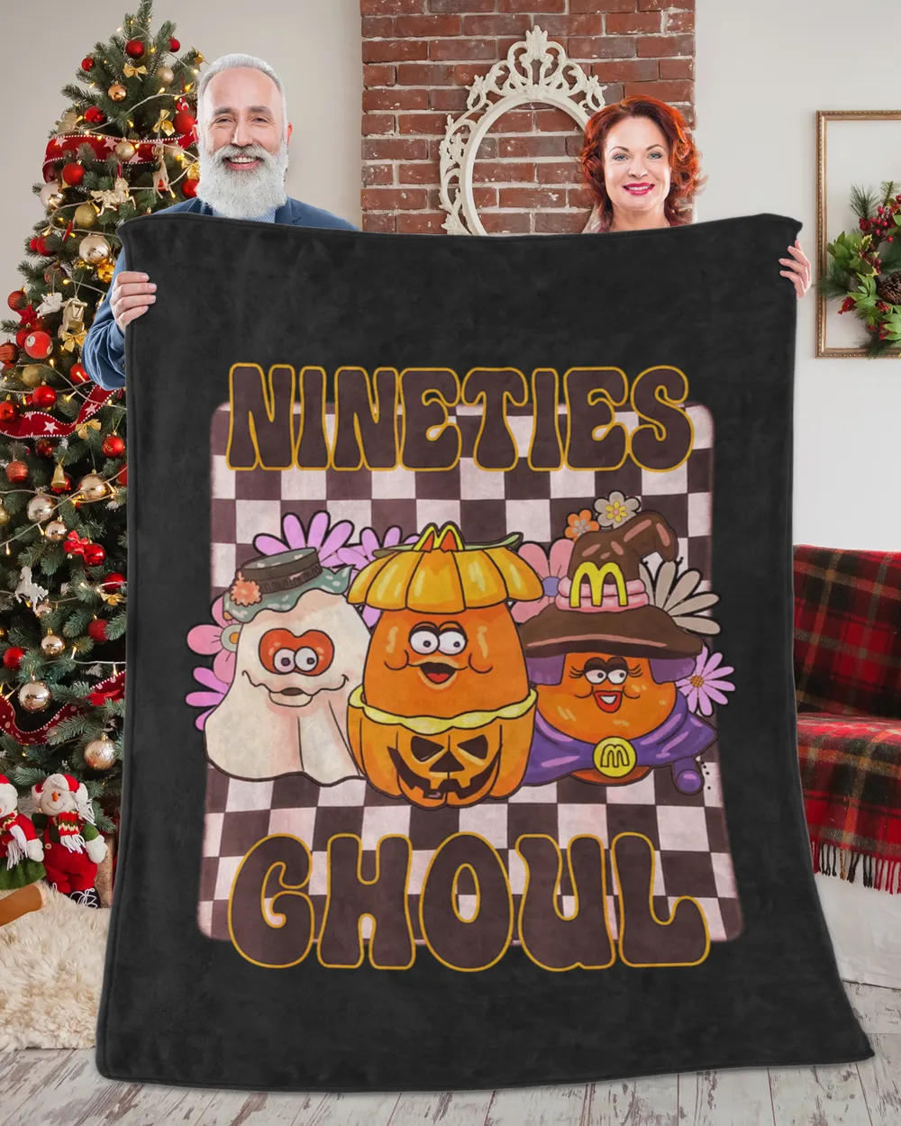 Nineties Ghoul Boo Pumpkin Boo Crew Funny Halloween Long Sleeve Tank Tops Hoodies