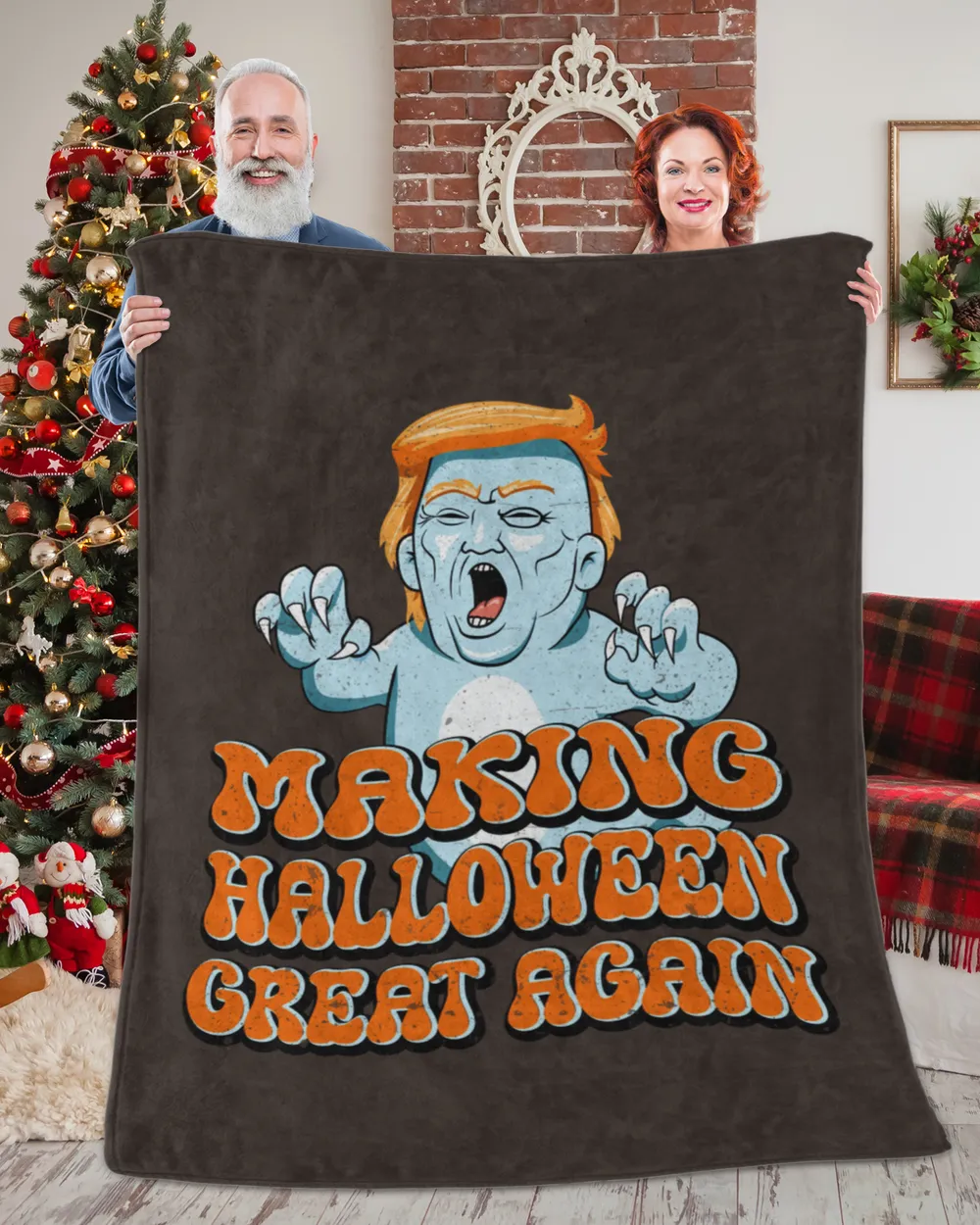 Making Halloween Great Again Trump Ghost Distressed Groovy Long Sleeve Tank Tops Hoodies