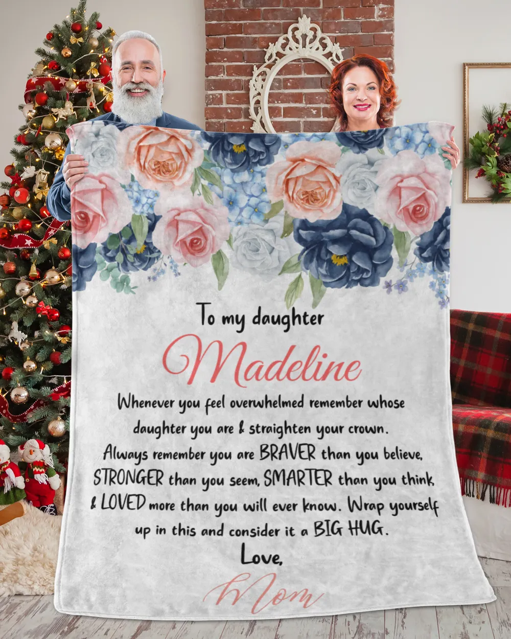 Blanket for Daughter - The Gift from Mother Premium Mink Sherpa Blanket (60x80in) white 60x80in