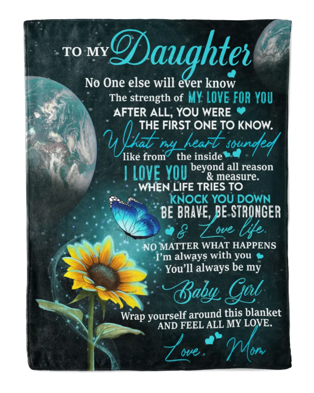 to my daughter no one else will ever know Quilt Fleece Blanket Bundle