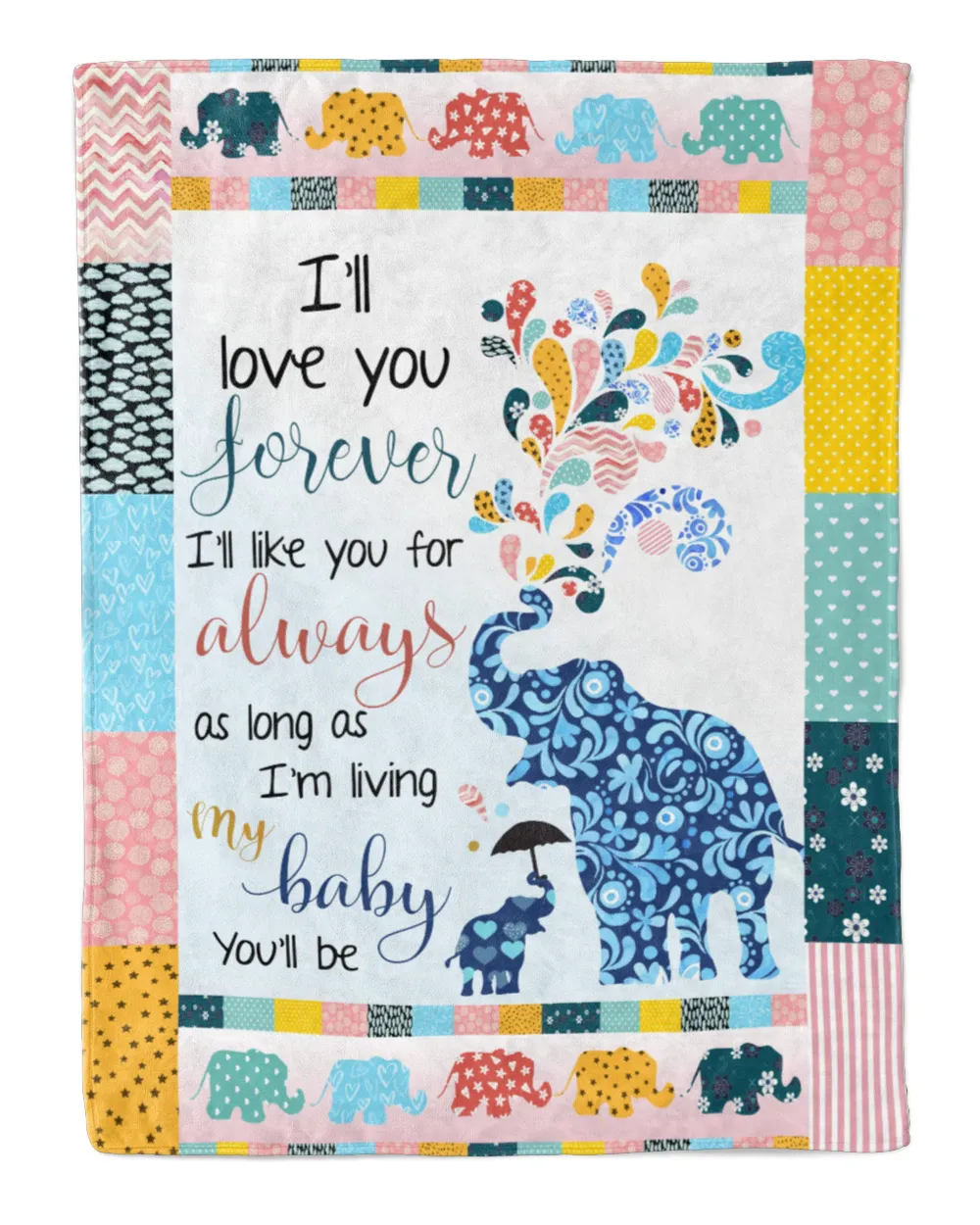 I will love you forever Premium Mink Sherpa Blanket (60x80in) black 60x80in