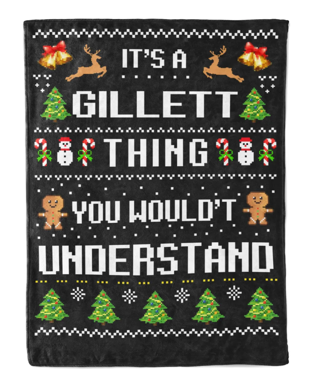 GILLETT-NT-XM17-01 Premium Mink Sherpa Blanket (60x80in) black 60x80in