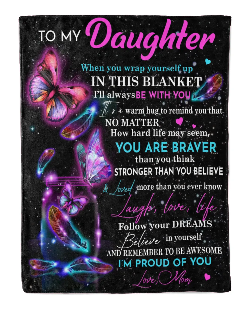 You Are Braver Than You Think Stronger Than You Believe Quilt Fleece Blanket Bundle