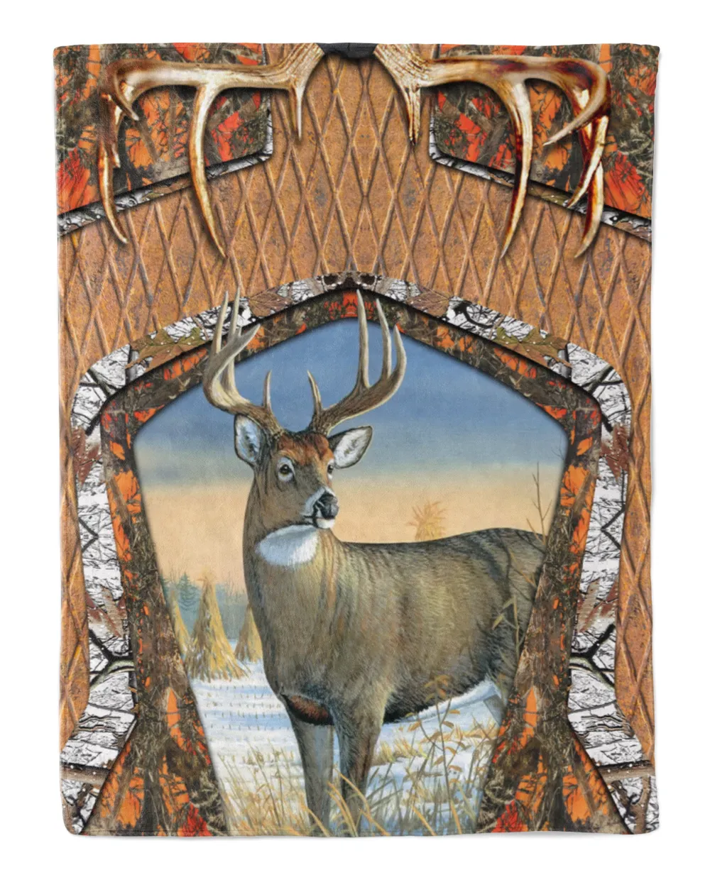 Hunting Deer Orange Camo