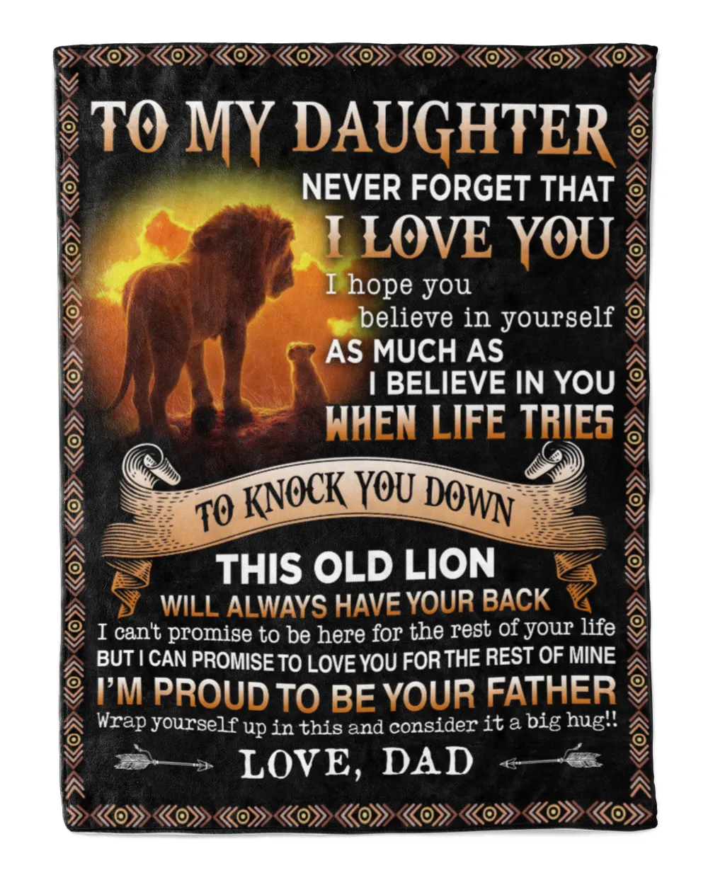 To my Daughter Love, dad