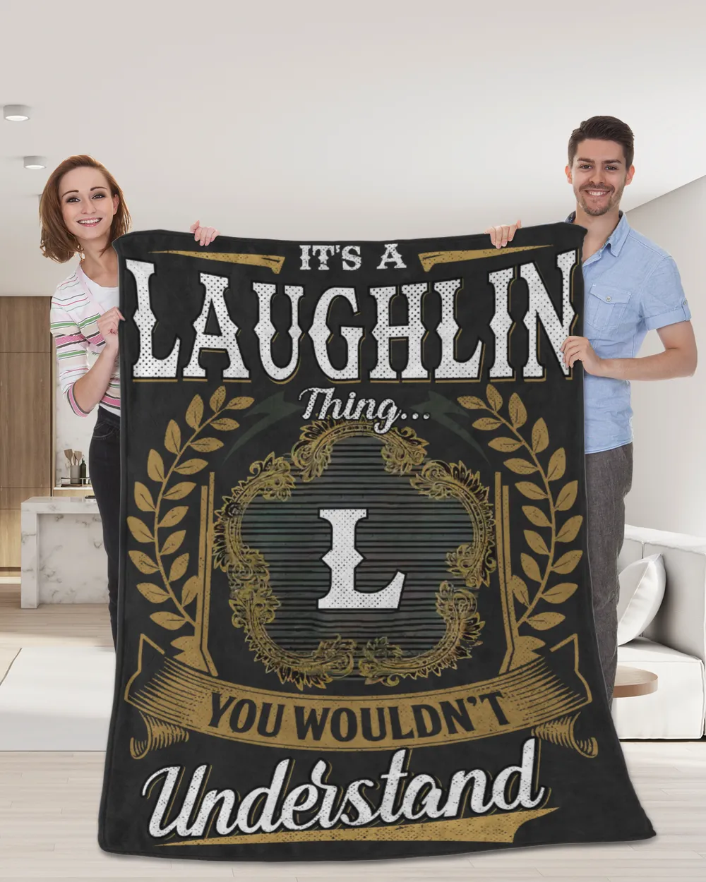 LAUGHLIN-NT-B1 Premium Mink Sherpa Blanket (60x80in) black 60x80in