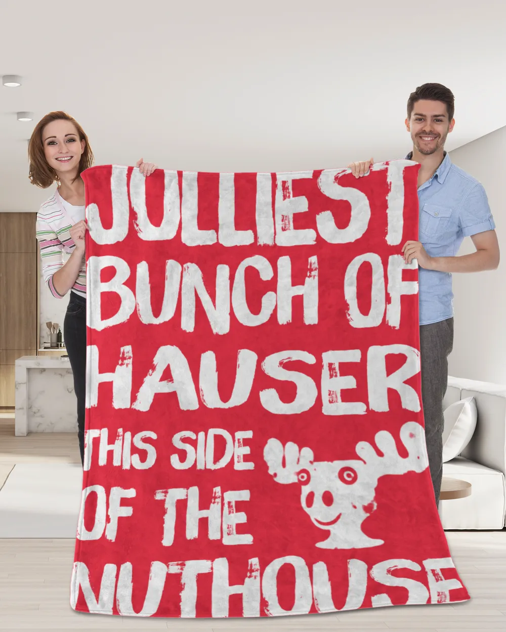 HAUSER-NT-XM14 Premium Mink Sherpa Blanket (60x80in) red 60x80in