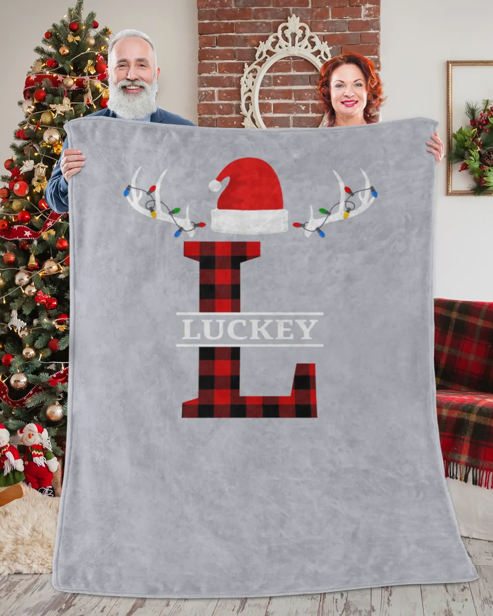 LUCKEY-NT-XM16-01 Premium Mink Sherpa Blanket (60x80in) sport-grey 60x80in