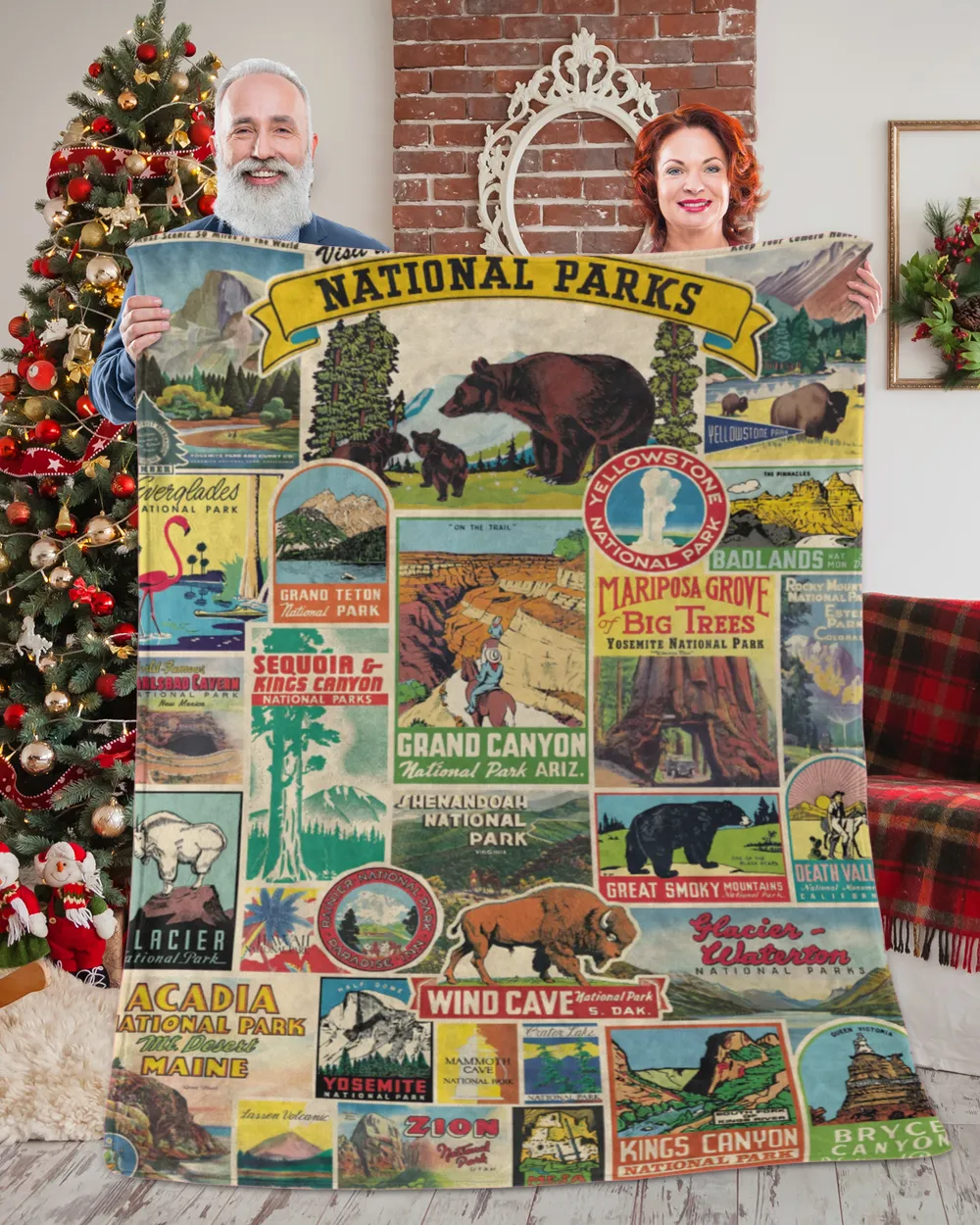 National Parks Premium Mink Sherpa Blanket