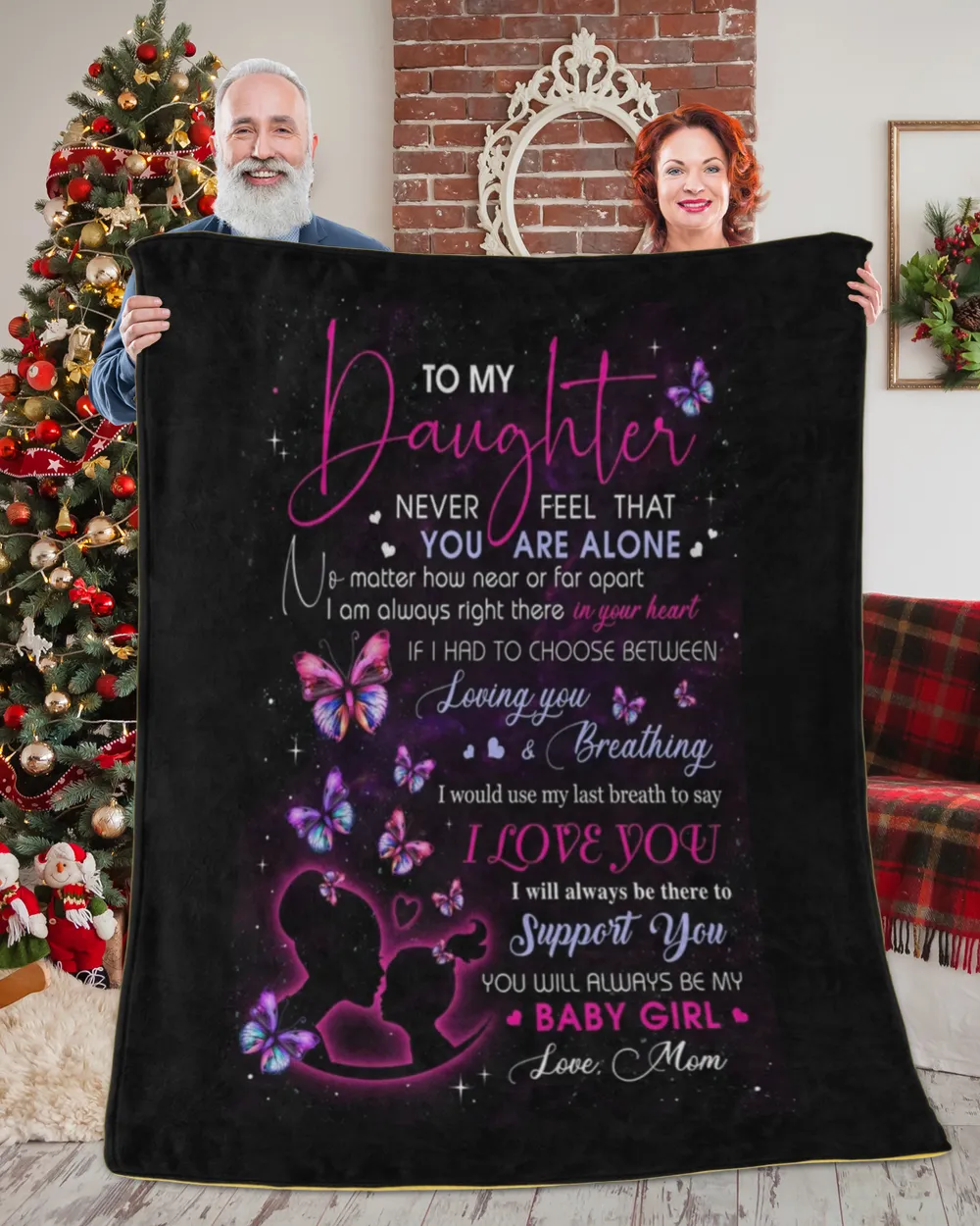 To My Daughter Not Alone Throw Blanket