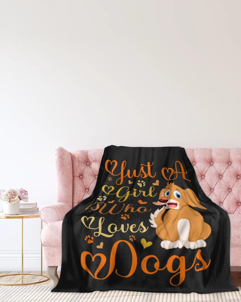 Just A Girl Who Loves Dogs Personalized Grandpa Grandma Mom Sister For Dog Lovers