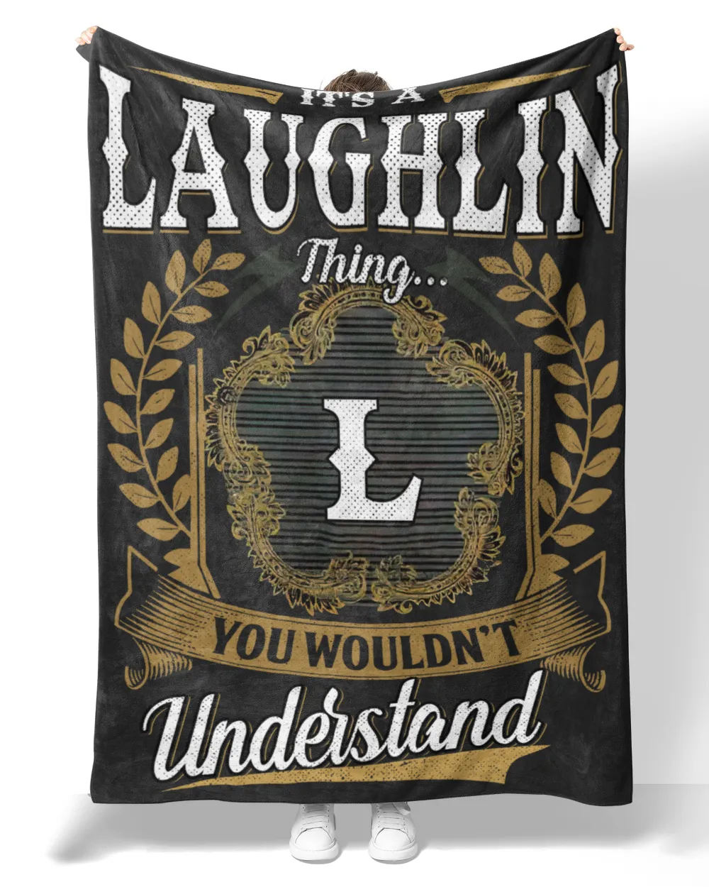 LAUGHLIN-NT-B1 Premium Mink Sherpa Blanket (60x80in) black 60x80in
