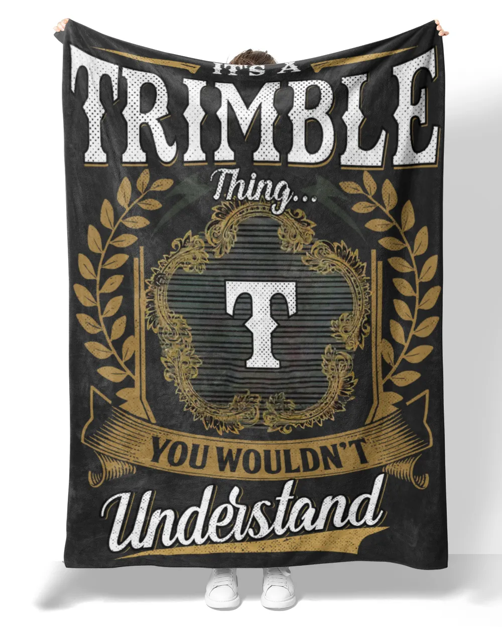 TRIMBLE-NT-B1 Premium Mink Sherpa Blanket (60x80in) black 60x80in