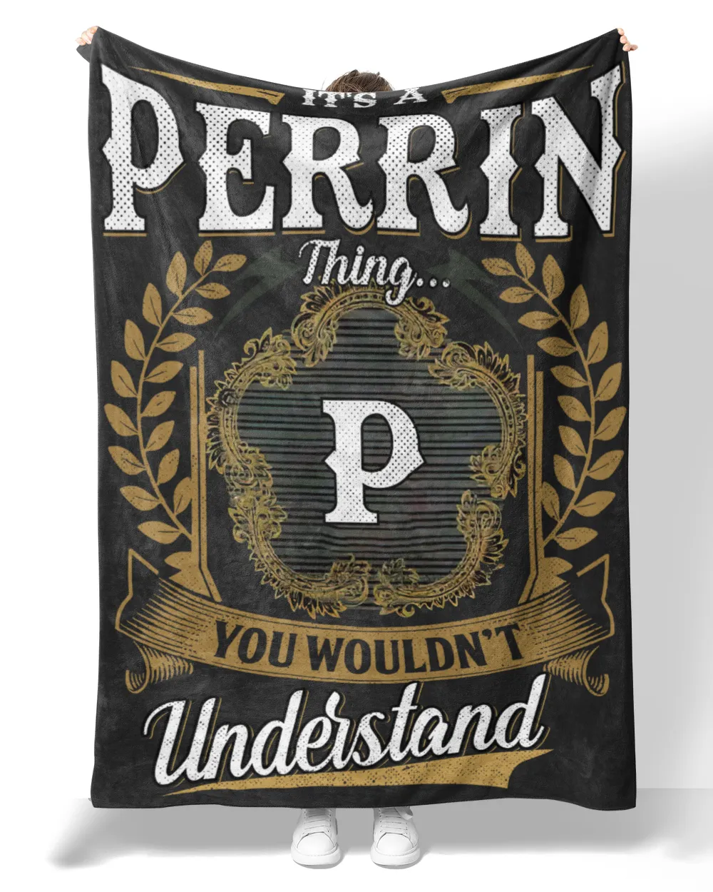 PERRIN-NT-B1 Premium Mink Sherpa Blanket (60x80in) black 60x80in