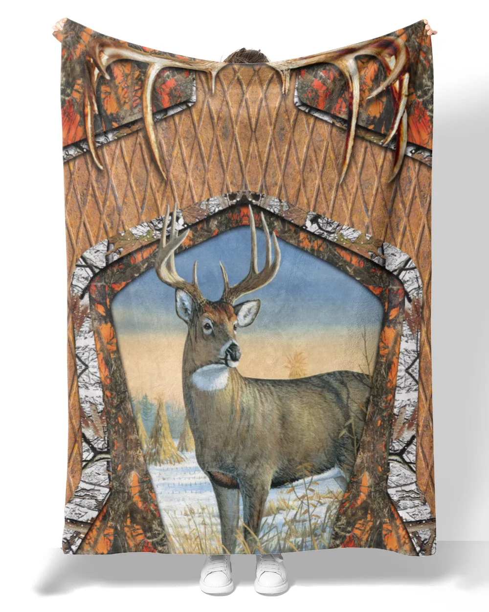Hunting Deer Orange Camo