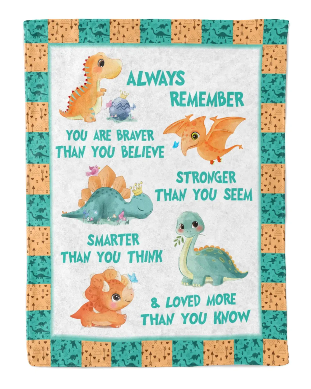 YOU ARE BRAVER BLANKET Premium Mink Sherpa Blanket (60x80in) white 60x80in