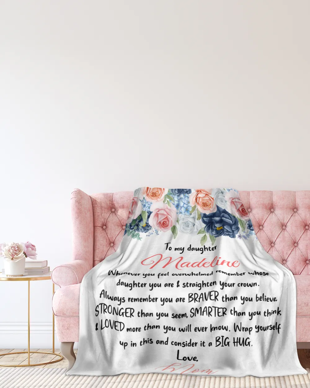 Blanket for Daughter - The Gift from Mother Premium Mink Sherpa Blanket (60x80in) white 60x80in