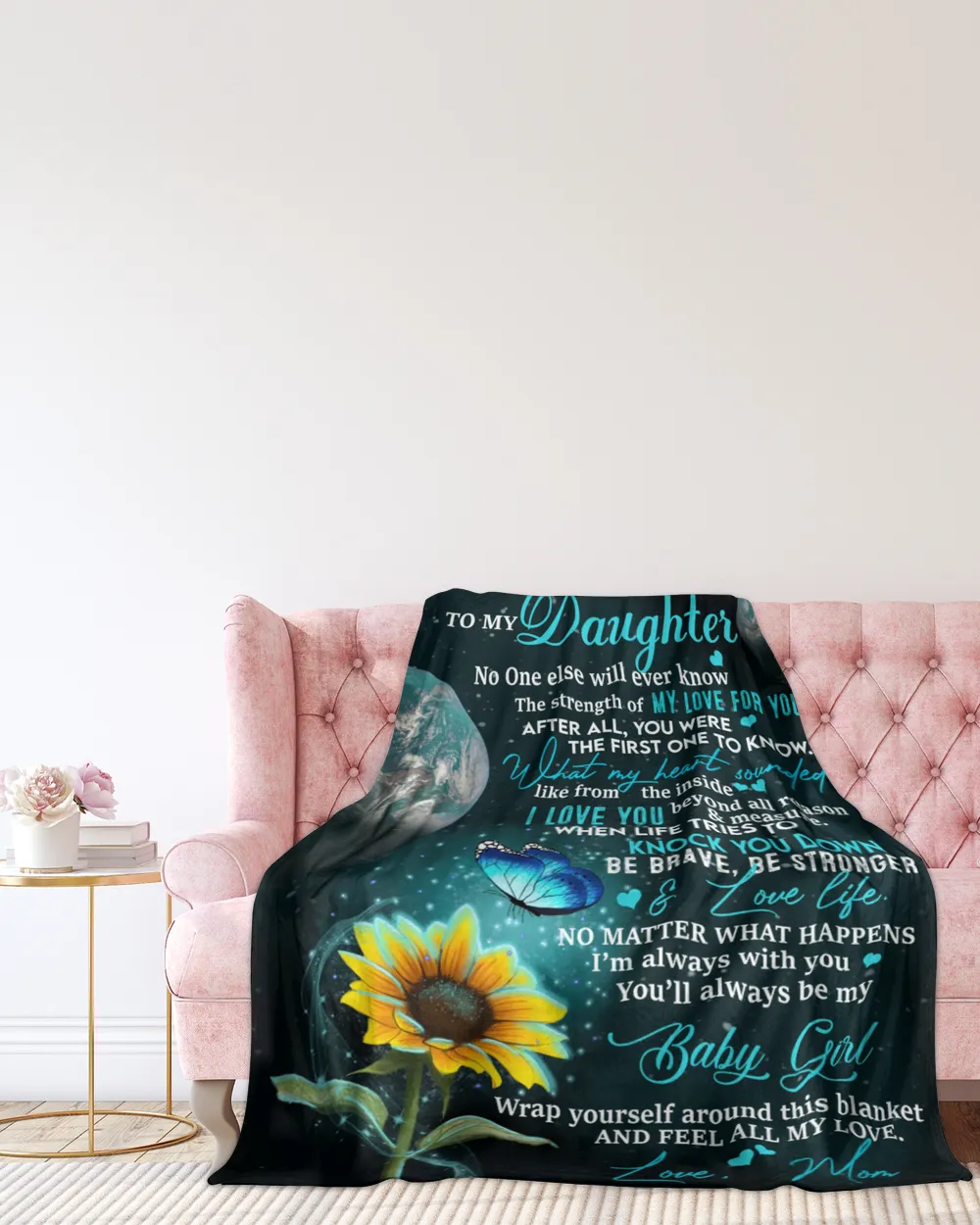 to my daughter no one else will ever know Quilt Fleece Blanket Bundle