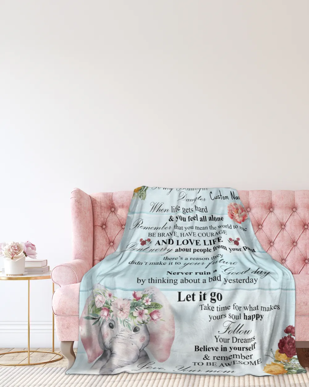 Custom Name To My Daughter Never Feel That You Are Alone Blanket