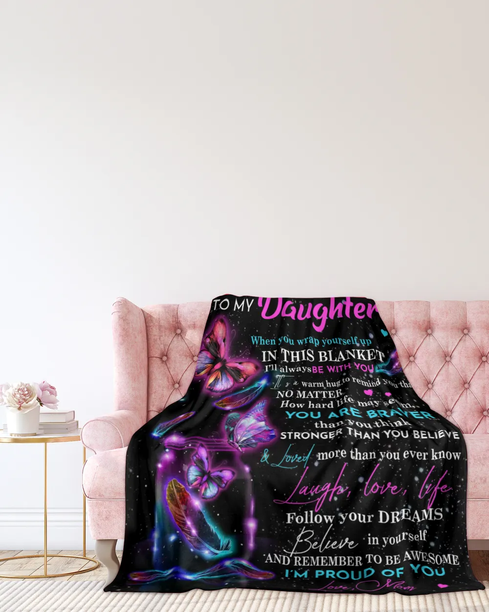 You Are Braver Than You Think Stronger Than You Believe Quilt Fleece Blanket Bundle