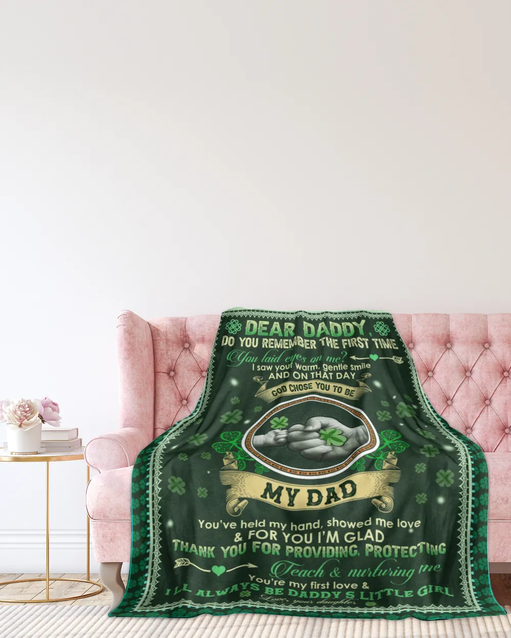 Dear Daddy Quilt Fleece Blanket Bundle