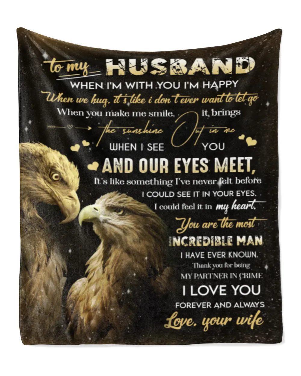 Special gift for Husband Premium Mink Sherpa Blanket (50x60in) white 50x60in
