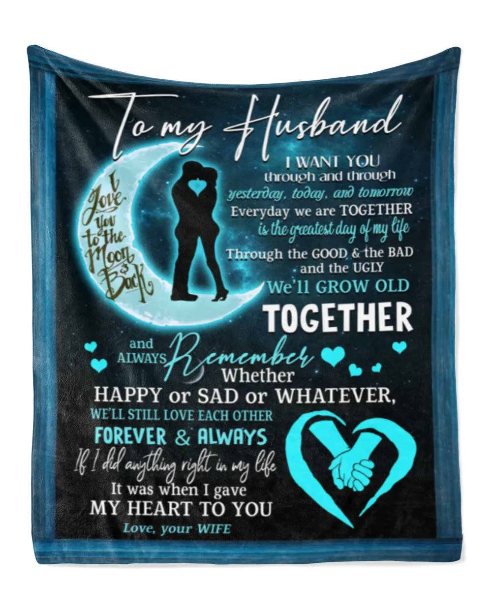 Special gift for Husband Premium Mink Sherpa Blanket (50x60in) white 50x60in